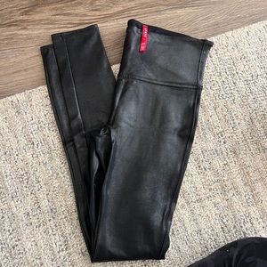 SPANX Faux Leather Leggings - Size Small
